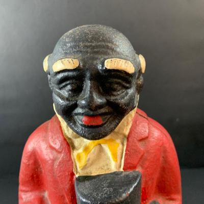 LOT 68: Vintage Black Americana Cast Iron Bank