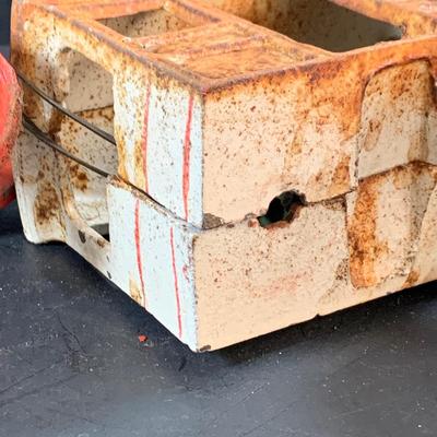 LOT 74: Vintage Cast Iron Horse Drawn Milk Carriage and US Mail Truck