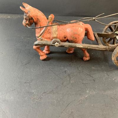 LOT 75: Vintage Cast Iron Pepsi Truck and Horse and Driver