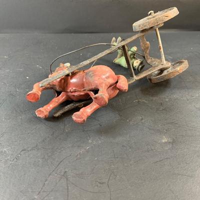 LOT 75: Vintage Cast Iron Pepsi Truck and Horse and Driver