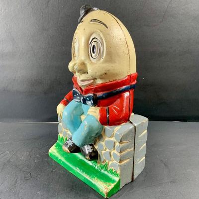 LOT 80: Vintage Cast Iron Humpty Dumpty Bank