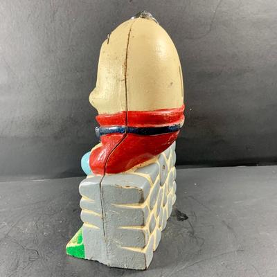 LOT 80: Vintage Cast Iron Humpty Dumpty Bank