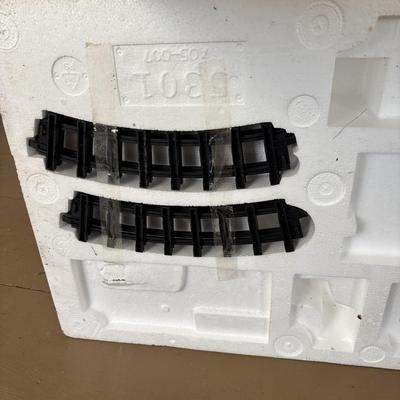 LOT 85: North Pole Toy Shop Animated Christmas Train, Holiday Nutcracker Train Set (unopened) & 3-Wooden Nutcrackers