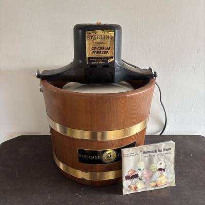 LOT 87: Vintage Appliances w/Original Boxes: Richmond Cedar Works Ice Cream Freezer, Nescafe Coffee Maker & Sears Kenmore Bleander