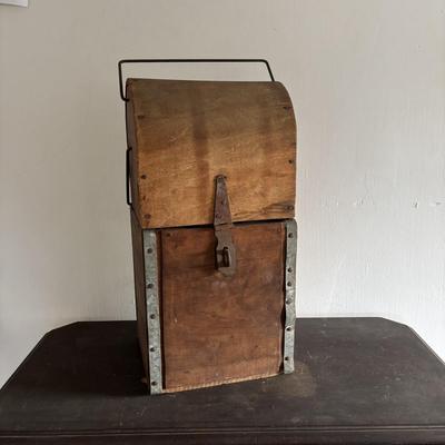 LOT 88: Antique Demijohn Bottle w/Wooden Shipping Crate