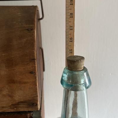 LOT 88: Antique Demijohn Bottle w/Wooden Shipping Crate