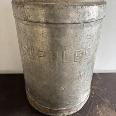 LOT 96: Vintage Milk Can & Bottles along w/1-Gallon Canning Jar