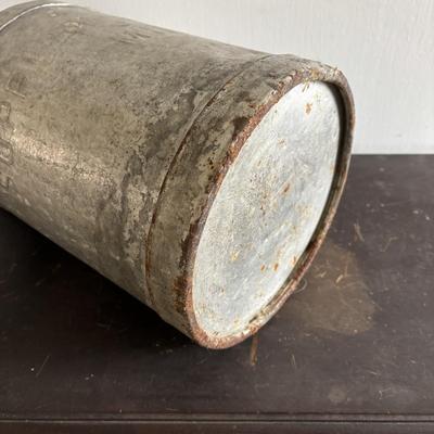 LOT 96: Vintage Milk Can & Bottles along w/1-Gallon Canning Jar