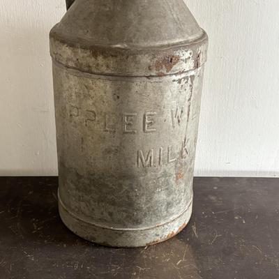 LOT 97: Vintage Milk Can & Bottles along w/1-Gallon Canning Jar