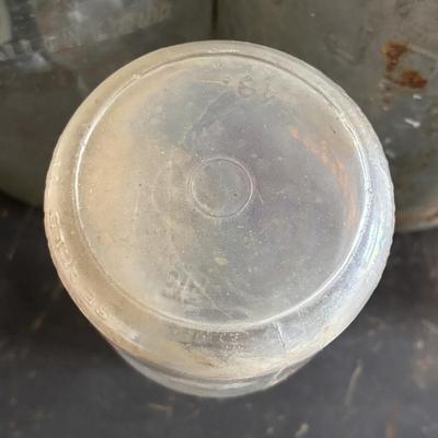 LOT 97: Vintage Milk Can & Bottles along w/1-Gallon Canning Jar