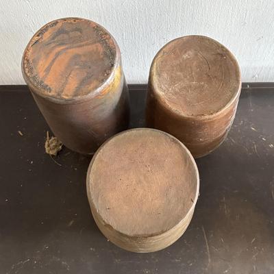 LOT 103: Vintage Yellowware Stoneware Molds & Primitive Stoneware Crocks/Jars