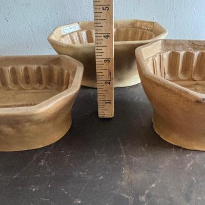 LOT 103: Vintage Yellowware Stoneware Molds & Primitive Stoneware Crocks/Jars
