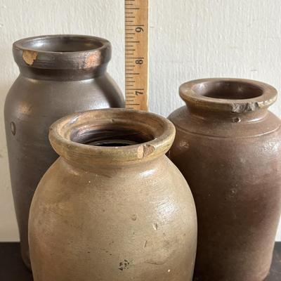 LOT 103: Vintage Yellowware Stoneware Molds & Primitive Stoneware Crocks/Jars