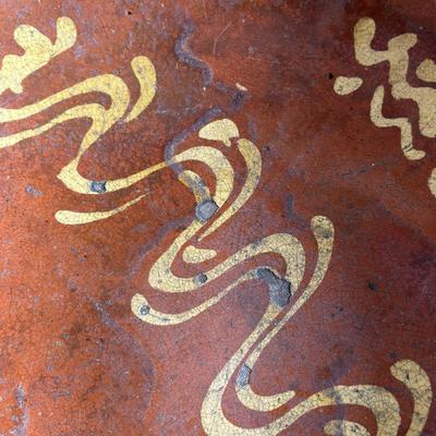 LOT 104: Antique Redware Slip Decorated Bowl & Vintage Crocks