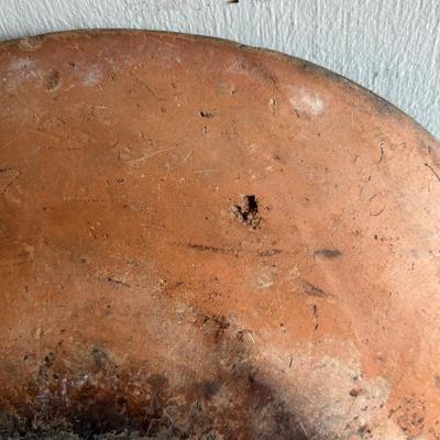 LOT 104: Antique Redware Slip Decorated Bowl & Vintage Crocks