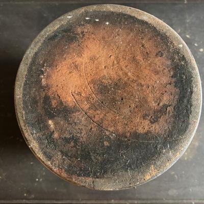 LOT 104: Antique Redware Slip Decorated Bowl & Vintage Crocks