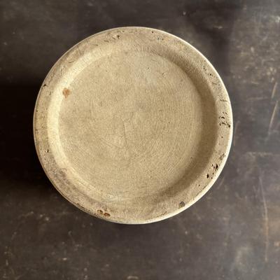 LOT 104: Antique Redware Slip Decorated Bowl & Vintage Crocks