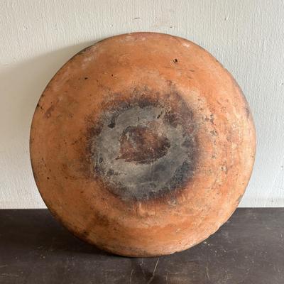 LOT 104: Antique Redware Slip Decorated Bowl & Vintage Crocks