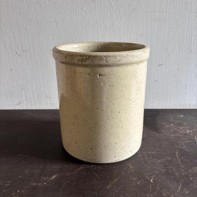 LOT 104: Antique Redware Slip Decorated Bowl & Vintage Crocks