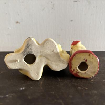 LOT 106: Vintage White House Apple Cider Vinegar Jars, Vintage Salt/Pepper Shakers, Donkey Planter & Cup