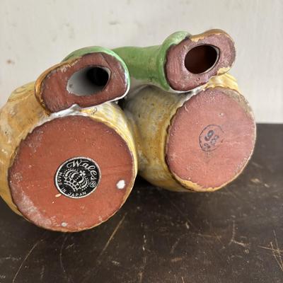 LOT 106: Vintage White House Apple Cider Vinegar Jars, Vintage Salt/Pepper Shakers, Donkey Planter & Cup