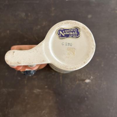 LOT 106: Vintage White House Apple Cider Vinegar Jars, Vintage Salt/Pepper Shakers, Donkey Planter & Cup