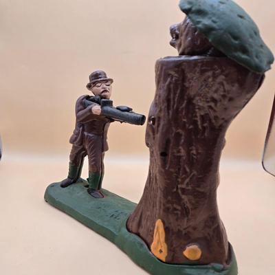 LOT 165: "Teddy and the Bear" Cast Iron Mechanical Bank