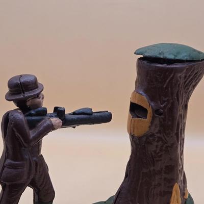 LOT 165: "Teddy and the Bear" Cast Iron Mechanical Bank