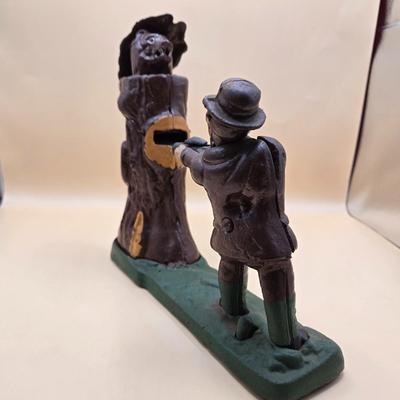 LOT 165: "Teddy and the Bear" Cast Iron Mechanical Bank