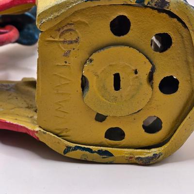 LOT 166: " Professor Pug Frog's Great Bicycle Feat" Cast Iron Mechanical Bank