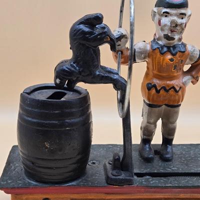 LOT 168: " Trick Dog" Cast Iron Mechanical Bank