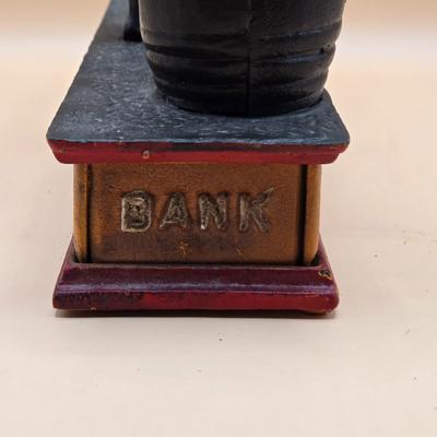 LOT 168: " Trick Dog" Cast Iron Mechanical Bank