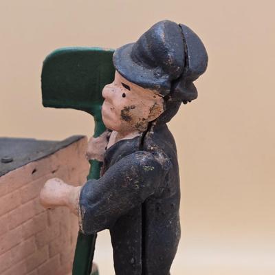 LOT 169: " Mason Bank" Cast Iron Mechanical Bank