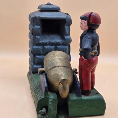 LOT 173: " Artillery Bank" Cast Iron Bank