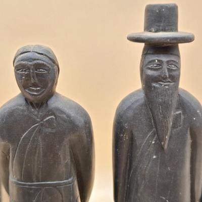 LOT 177: Vintage Stone Carved Figurines and Salt & Pepper Shakers