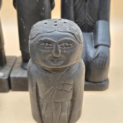 LOT 177: Vintage Stone Carved Figurines and Salt & Pepper Shakers