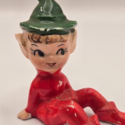 LOT 178: Vintage Nun Figures Made in Japan, Holland Mold Choir Boy, Ceramic Elf Babies on Furniture , MCM Pixie Elves, & Ceramic...