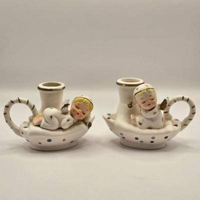 LOT 178: Vintage Nun Figures Made in Japan, Holland Mold Choir Boy, Ceramic Elf Babies on Furniture , MCM Pixie Elves, & Ceramic...