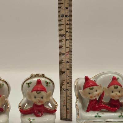 LOT 178: Vintage Nun Figures Made in Japan, Holland Mold Choir Boy, Ceramic Elf Babies on Furniture , MCM Pixie Elves, & Ceramic...