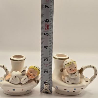 LOT 178: Vintage Nun Figures Made in Japan, Holland Mold Choir Boy, Ceramic Elf Babies on Furniture , MCM Pixie Elves, & Ceramic...