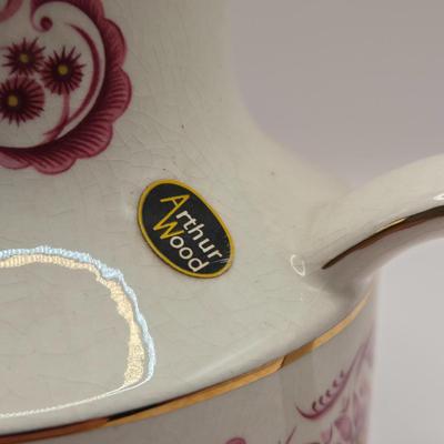 LOT 179: Vintage Arthur Wood Numbered Tea Pot & Variety of Cups and Saucers