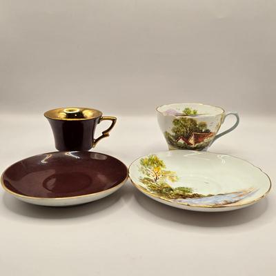 LOT 180: Vintage Teacups: Johnson Bros., Shelley, Lefton, Copeland Spode, Royal Sealy