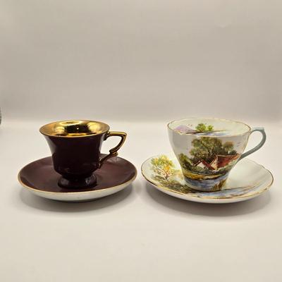 LOT 180: Vintage Teacups: Johnson Bros., Shelley, Lefton, Copeland Spode, Royal Sealy