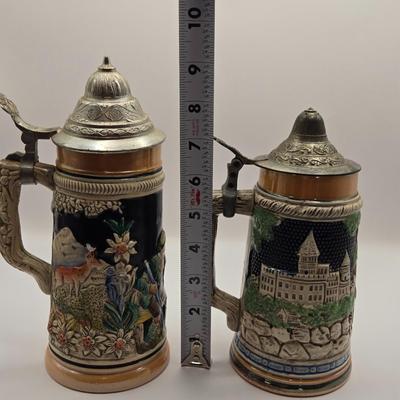 LOT 182: Beer Steins & Musical Beer Stein Made in Germany; Some are Numbered
