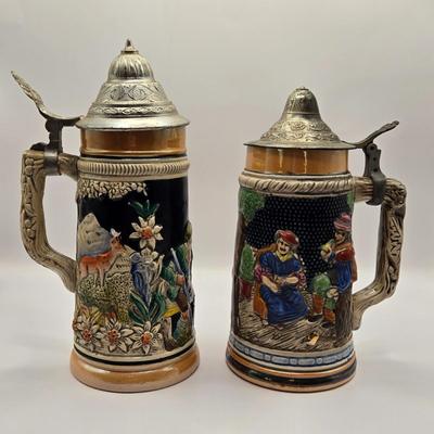 LOT 182: Beer Steins & Musical Beer Stein Made in Germany; Some are Numbered