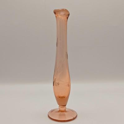 LOT 184: Vintage Lancaster Glass Clear Open Lace Plate, "Lace Edge" Pink Depression Compote Dish, Apple Shaped Glass Jar with...