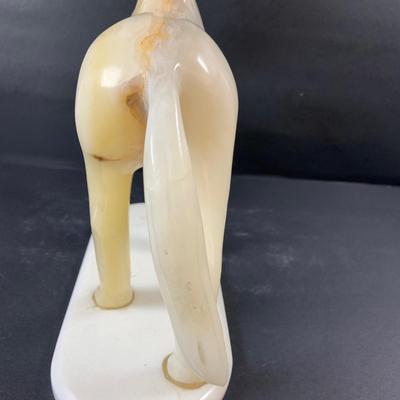 LOT 190: Vintage Marble/Polished Stone Prancing Horse Figure