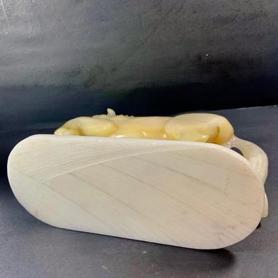 LOT 190: Vintage Marble/Polished Stone Prancing Horse Figure