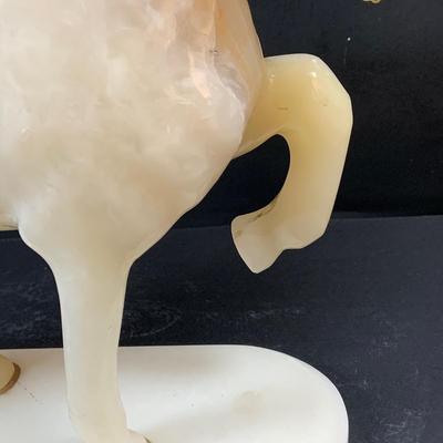 LOT 190: Vintage Marble/Polished Stone Prancing Horse Figure