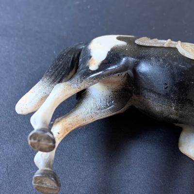 LOT 191: Just Horsing Around Collection Including Large Marx Toy Horse, Smaller Vintage Toy Horses, Ceramic Trinket Box with Horse Lid...